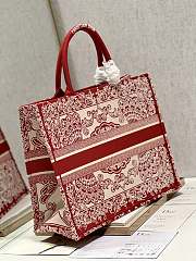 Dior Book Tote Bag Red Size 42x35x18CM - 4