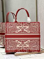 Dior Book Tote Bag Red Size 42x35x18CM - 3