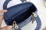 Dior Lady Blue Bag Size 17x15x7CM - 6
