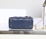 Dior Lady Blue Bag Size 17x15x7CM - 5