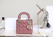 Dior Lady Pink Bag Size 17x15x7CM - 1