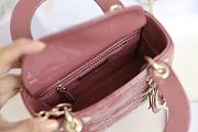 Dior Lady Pink Bag Size 17x15x7CM - 6