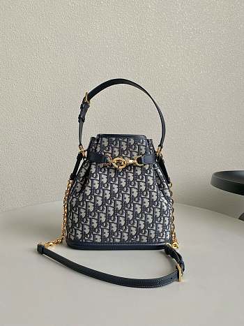 Dior Cest Bag Blue Navy Size 24x10x24CM
