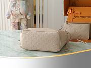 LV Leather Neverfull MM Beige Bag Size 32x15x29CM - 4