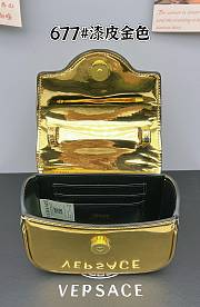 Versace Medusa Leather Gold Bag Size 12x16x8cm - 3