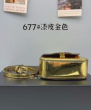 Versace Medusa Leather Gold Bag Size 12x16x8cm - 2