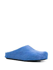 Marni Fussbet Sabot Calf-hair Slippers Blue - 4