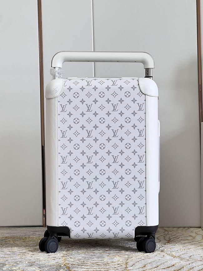 LV White Flower Trolley White Size 35x23x53cm - 1