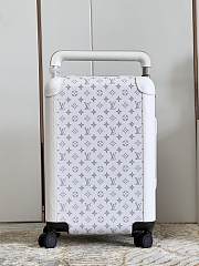 LV White Flower Trolley White Size 35x23x53cm - 1