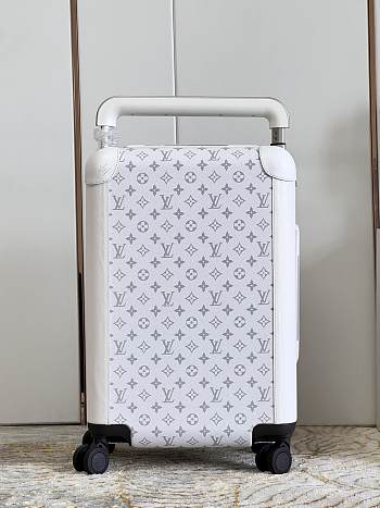 LV White Flower Trolley White Size 35x23x53cm