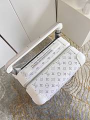 LV White Flower Trolley White Size 35x23x53cm - 6