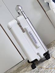 LV White Flower Trolley White Size 35x23x53cm - 3