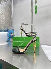 Bottega Veneta Ankle Strap Sandals Leather Black 85mm - 2