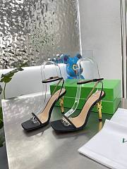 Bottega Veneta Ankle Strap Sandals Leather Black 85mm - 6