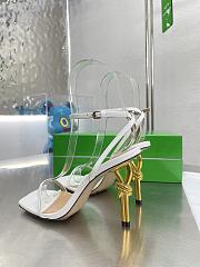 Bottega Veneta Ankle Strap Sandals Leather White 85mm - 4
