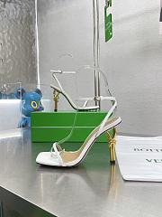 Bottega Veneta Ankle Strap Sandals Leather White 85mm - 5