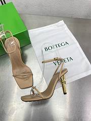 Bottega Veneta Ankle Strap Sandals Leather Beige 85mm - 3
