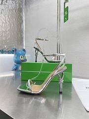 Bottega Veneta Ankle Strap Sandals Silver 85mm - 5