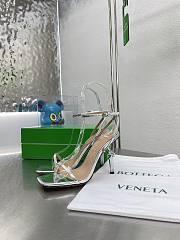 Bottega Veneta Ankle Strap Sandals Silver 85mm - 3