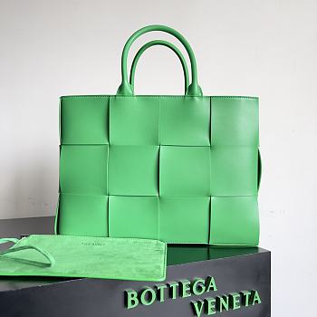 Bottega Veneta Arco Intrecciato Leather Tote Green Bag 38x10x28CM