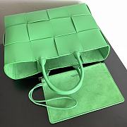 Bottega Veneta Arco Intrecciato Leather Tote Green Bag 38x10x28CM - 5