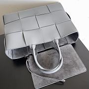 Bottega Veneta Arco Intrecciato Leather Tote Grey Bag 38x10x28CM - 4