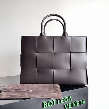 Bottega Veneta Arco Intrecciato Leather Tote Brown Bag 38x10x28CM