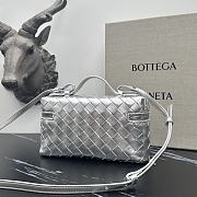 Bottega Veneta Bang Bang Vanity Case Silver Size 22×12×5cm - 5