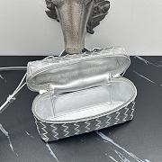 Bottega Veneta Bang Bang Vanity Case Silver Size 22×12×5cm - 3