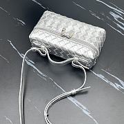 Bottega Veneta Bang Bang Vanity Case Silver Size 22×12×5cm - 2