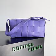Bottega Veneta Brick Cassette Purple Bag Size 24x14x10CM - 4