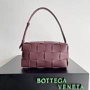 Bottega Veneta Brick Cassette Burgundy Bag Size 24x14x10CM - 6