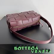 Bottega Veneta Brick Cassette Burgundy Bag Size 24x14x10CM - 4