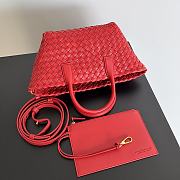 Bottega Veneta Cabat Red Bag Size 22x7x16CM - 3