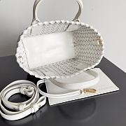 Bottega Veneta Cabat White Heart Bag Size 22x7x16CM - 6