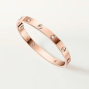 Catier Love Bracelet 4 Diamonds Rose Gold 6.1 mm - 5