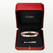 Catier Love Bracelet 4 Diamonds Rose Gold 6.1 mm - 2