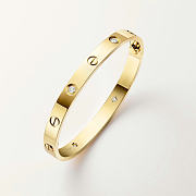 Catier Love Bracelet 4 Diamonds Yellow Gold 6.1 mm - 2