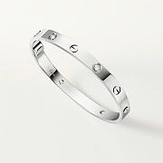 Catier Love Bracelet 4 Diamonds White Gold 6.1 mm - 3
