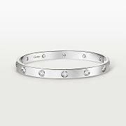 Catier Love Bracelet 10 Diamonds White Gold 6.1 mm - 3