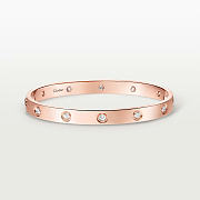 Catier Love Bracelet 10 Diamonds Rose Gold 6.1 mm - 5