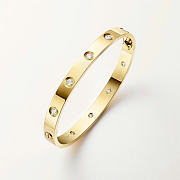 Catier Love Bracelet 10 Diamonds Yellow Gold 6.1 mm - 6