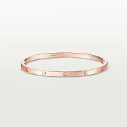 Catier Love Bracelet Small Model 6 Diamonds Rose Gold 3.65 mm - 2