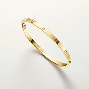 Catier Love Bracelet Small Model 6 Diamonds Yellow Gold 3.65 mm - 4