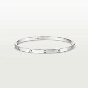 Catier Love Bracelet Small Model 6 Diamonds White Gold 3.65 mm - 5