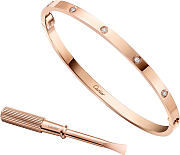 Catier Love Bracelet Small Model 10 Diamonds Rose Gold 3.65 mm - 3