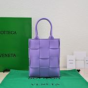 Bottega Veneta Cassette Tote Purple Bag Size 22x16x5cm - 4