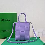 Bottega Veneta Cassette Tote Purple Bag Size 22x16x5cm - 3