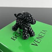 Bottega Veneta Dog Charm Black Size 8x7x2cm - 5