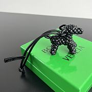 Bottega Veneta Dog Charm Black Size 8x7x2cm - 3